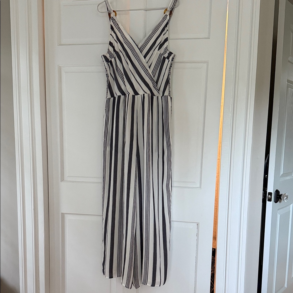 American Eagle Outfitters Striped Wide-Leg Jumpsuit